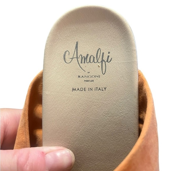 Amalfi by Rangoni Brent platform sandal in fiesta cashmere suede Made in Italy - Picture 9 of 10